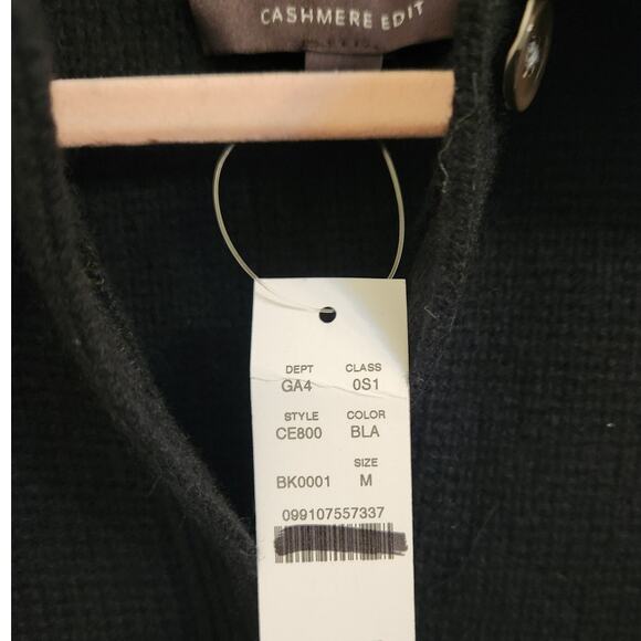 NWT J. Crew Spring Street Cashmere Polo Sweater-Dress Black M - Picture 5 of 10